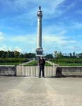 67Jim_in_front_of_statue_of_Napoleon_in_Wimille_Sept15