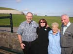 Jim, Sue, Joan and Larry standing in front of Newgrange